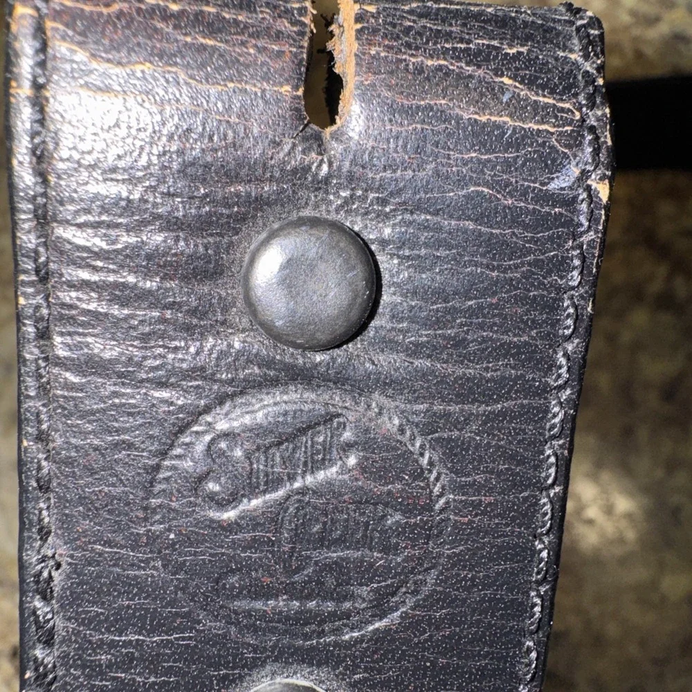 Vintage Silver‎ Creek 38 51403 Belt Concho Brown Leather Western No Buckle